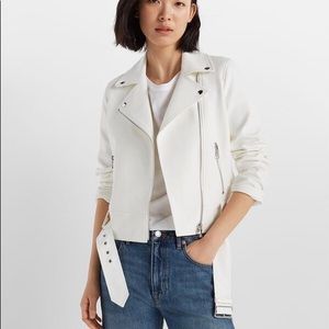 Club Monaco Moto Jacket White ~ Size S
